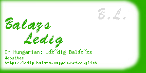 balazs ledig business card